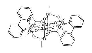 [Mn4O2(methanephoshonate)2(acetate)4(2,2'-bipyridine)2] Structure