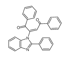 (E)-1-(2-phenylbenzimidazolyl)-1,2-dibenzoylethylene Structure