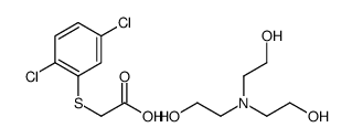 2-[bis(2-hydroxyethyl)amino]ethanol,2-(2,5-dichlorophenyl)sulfanylacetic acid结构式