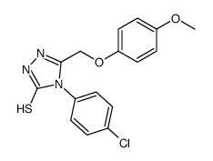 4-(4-chlorophenyl)-3-[(4-methoxyphenoxy)methyl]-1H-1,2,4-triazole-5-thione结构式