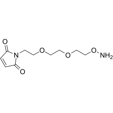 Mal-PEG2-oxyamine结构式