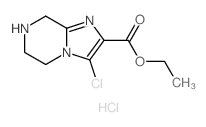 ETHYL 3-CHLORO-5,6,7,8-TETRAHYDROIMIDAZO[1,2-A]PYRAZINE-2-CARBOXYLATE HYDROCHLORIDE结构式