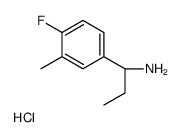 (1S)-1-(4-fluoro-3-methylphenyl)propan-1-amine,hydrochloride Structure