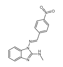 2-methylamino-1-(p-nitrobenzylidene)aminobenzimidazole Structure