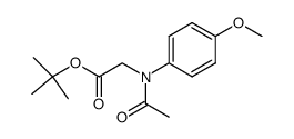 N-<(tert-butoxycarbonyl)methyl>-N-(4-methoxyphenyl)acetamide Structure