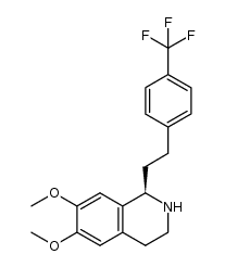 (R)-6,7-dimethoxy-1-(4-(trifluoromethyl)phenethyl)-1,2,3,4-tetrahydroisoquinoline Structure