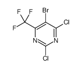 5-bromo-2,4-dichloro-6-(trifluoromethyl)pyrimidine Structure