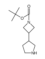 3-Pyrrolidin-3-yl-azetidine-1-carboxylicacidtert-butylester结构式