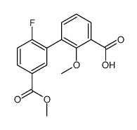 3-(2-fluoro-5-methoxycarbonylphenyl)-2-methoxybenzoic acid结构式