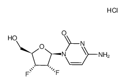 2',3'-dideoxy-2',3'-difluorocytidine hydrochloride Structure