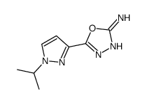 5-(1-propan-2-ylpyrazol-3-yl)-1,3,4-oxadiazol-2-amine Structure