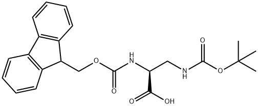fmoc-dap(boc)-oh Structure