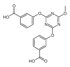 3-[[4-(3-carboxyphenoxy)-6-methoxy-1,3,5-triazin-2-yl]oxy]benzoic acid Structure