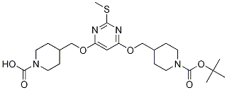 4,4'-(2-(甲硫基)嘧啶-4,6-二基)双(氧)双(亚甲基二羰基)二哌啶-1-羧酸叔丁酯图片