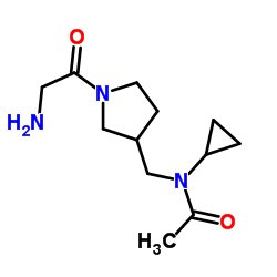 N-Cyclopropyl-N-[(1-glycyl-3-pyrrolidinyl)methyl]acetamide结构式