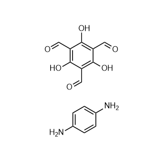 2,4,6-Trihydroxybenzene-1,3,5-tricarbaldehyde compound with benzene-1,4-diamine (1:1) structure