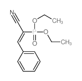 Diethyl 1-cyano-2-phenylvinylphosphonate structure