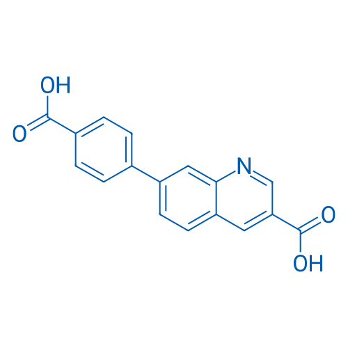 7-(4-Carboxyphenyl)quinoline-3-carboxylic acid structure