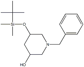 1-benzyl-5-((tert-butyldimethylsilyl)oxy)piperidin-3-ol Structure