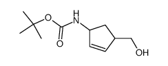 Carbamic acid, [4-(hydroxymethyl)-2-cyclopenten-1-yl]-, 1,1-dimethylethyl ester structure