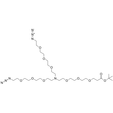 N-(Boc-PEG3)-N-bis(PEG3-azide)结构式