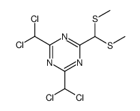 2-(bis-methylsulfanyl-methyl)-4,6-bis-dichloromethyl-[1,3,5]triazine结构式