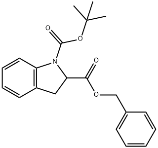 1H-Indole-1,2-dicarboxylic acid, 2,3-dihydro-, 1-(1,1-diMethylethyl) 2-(phenylMethyl) ester structure