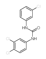 Urea,N-(3-chlorophenyl)-N'-(3,4-dichlorophenyl)- Structure