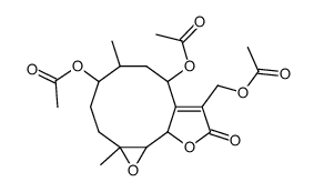 (1aR,10aS,10bR)-4α,7α-Bis(acetyloxy)-8-(acetyloxy)methyl-2,3,4,5,6,7,10a,10b-octahydro-1a,5α-dimethyloxireno[9,10]cyclodeca[1,2-b]furan-9(1aH)-one picture