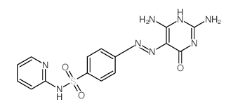 Benzenesulfonamide,4-[2-(2,4-diamino-1,6-dihydro-6-oxo-5-pyrimidinyl)diazenyl]-N-2-pyridinyl- Structure