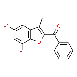 (5,7-Dibromo-3-methyl-1-benzofuran-2-yl)(phenyl)methanone Structure