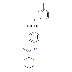 N-(4-(N-(4-methylpyrimidin-2-yl)sulfamoyl)phenyl)cyclohexanecarboxamide结构式