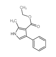 1H-Pyrrole-3-carboxylicacid, 2-methyl-4-phenyl-, ethyl ester结构式