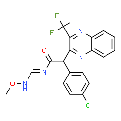 2-(4-CHLOROPHENYL)-N-[(METHOXYIMINO)METHYL]-2-[3-(TRIFLUOROMETHYL)-2-QUINOXALINYL]ACETAMIDE结构式