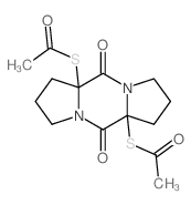 S-(10a-acetylsulfanyl-5,10-dioxo-1,2,3,6,7,8-hexahydrodipyrrolo[1,2-d:1',2'-f]pyrazin-5a-yl) ethanethioate Structure