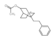 1-Azoniabicyclo[2.2.2]octane,3-(acetyloxy)-1-(2-phenylethyl)-, bromide (1:1)结构式