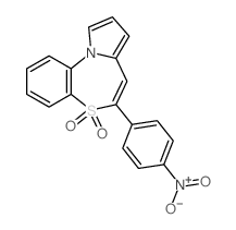 Pyrrolo[2,1-d][1,5]benzothiazepine,6-(4-nitrophenyl)-, 5,5-dioxide结构式