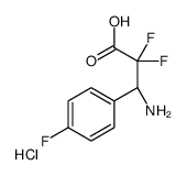 3-amino-2,2-difluoro-3-(4-fluorophenyl)propanoic acid,hydrochloride Structure