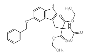 Propanedioic acid,2-(acetylamino)-2-[[5-(phenylmethoxy)-1H-indol-3-yl]methyl]-, 1,3-diethyl ester结构式