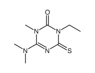 6-dimethylamino-3-ethyl-1-methyl-4-thioxo-3,4-dihydro-1H-[1,3,5]triazin-2-one结构式