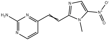 4-[2-(1-Methyl-5-nitro-1H-imidazol-2-yl)ethenyl]-2-pyrimidinamine结构式