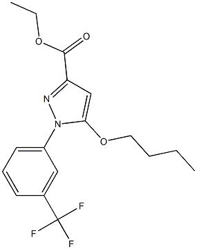 5-butoxy-1-(3-trifluoromethyl-phenyl)-1H-pyrazole-3-carboxylic acid ethyl ester结构式