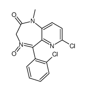 7-chloro-5-(2-chloro-phenyl)-1-methyl-4-oxy-1,3-dihydro-pyrido[3,2-e][1,4]diazepin-2-one结构式