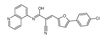 (E)-3-[5-(4-chlorophenyl)furan-2-yl]-2-cyano-N-quinolin-5-ylprop-2-enamide结构式