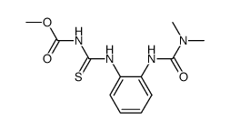 methyl 4-[o-(3,3-dimethylureido)phenyl]-3-thioallophanate结构式