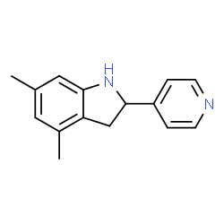 1H-Indole,2,3-dihydro-4,6-dimethyl-2-(4-pyridinyl)-(9CI) structure