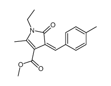 methyl (4Z)-1-ethyl-2-methyl-4-[(4-methylphenyl)methylidene]-5-oxopyrrole-3-carboxylate结构式