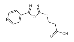 3-[(5-pyridin-4-yl-1,3,4-oxadiazol-2-yl)sulfanyl]propanoic acid structure