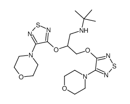 N-[2,3-bis[(4-morpholin-4-yl-1,2,5-thiadiazol-3-yl)oxy]propyl]-2-methylpropan-2-amine结构式