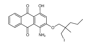 1-Amino-4-hydroxy-2-(2-iodomethyl-2-methyl-pentyloxy)-anthraquinone结构式